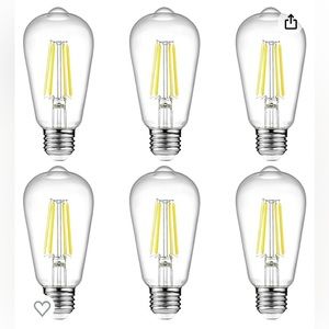 Ascher Vintage LED Edison Bulbs 4000k Natural Daylight White